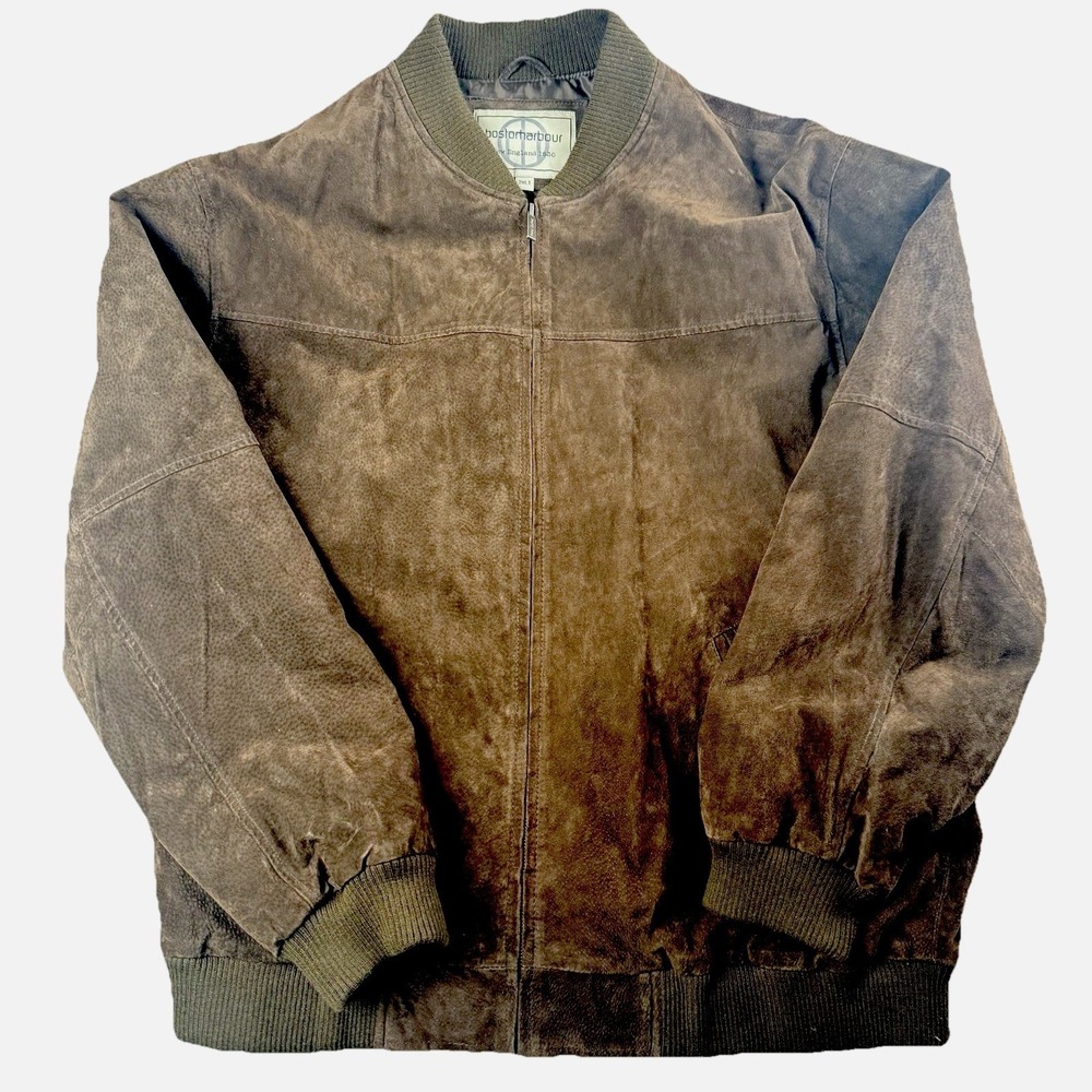 Boston Harbour Mens Leather Jacket Brown XL